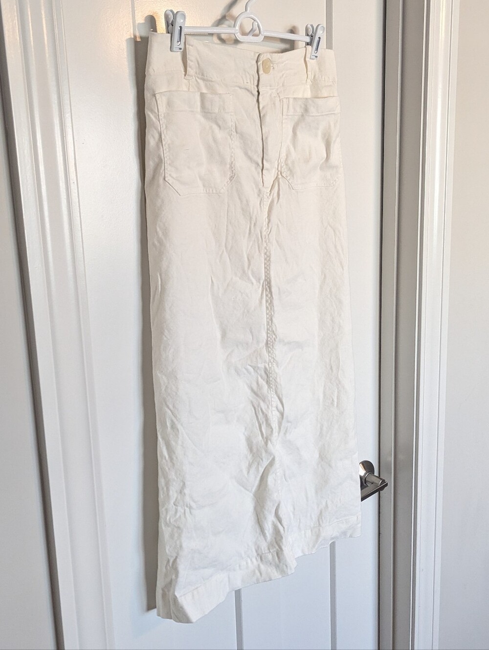 Maeve Colette Linen Blend Maxi Skirt - Off White sz M - Picture 2 of 9